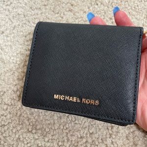 Michael Kors bifold leather wallet in black